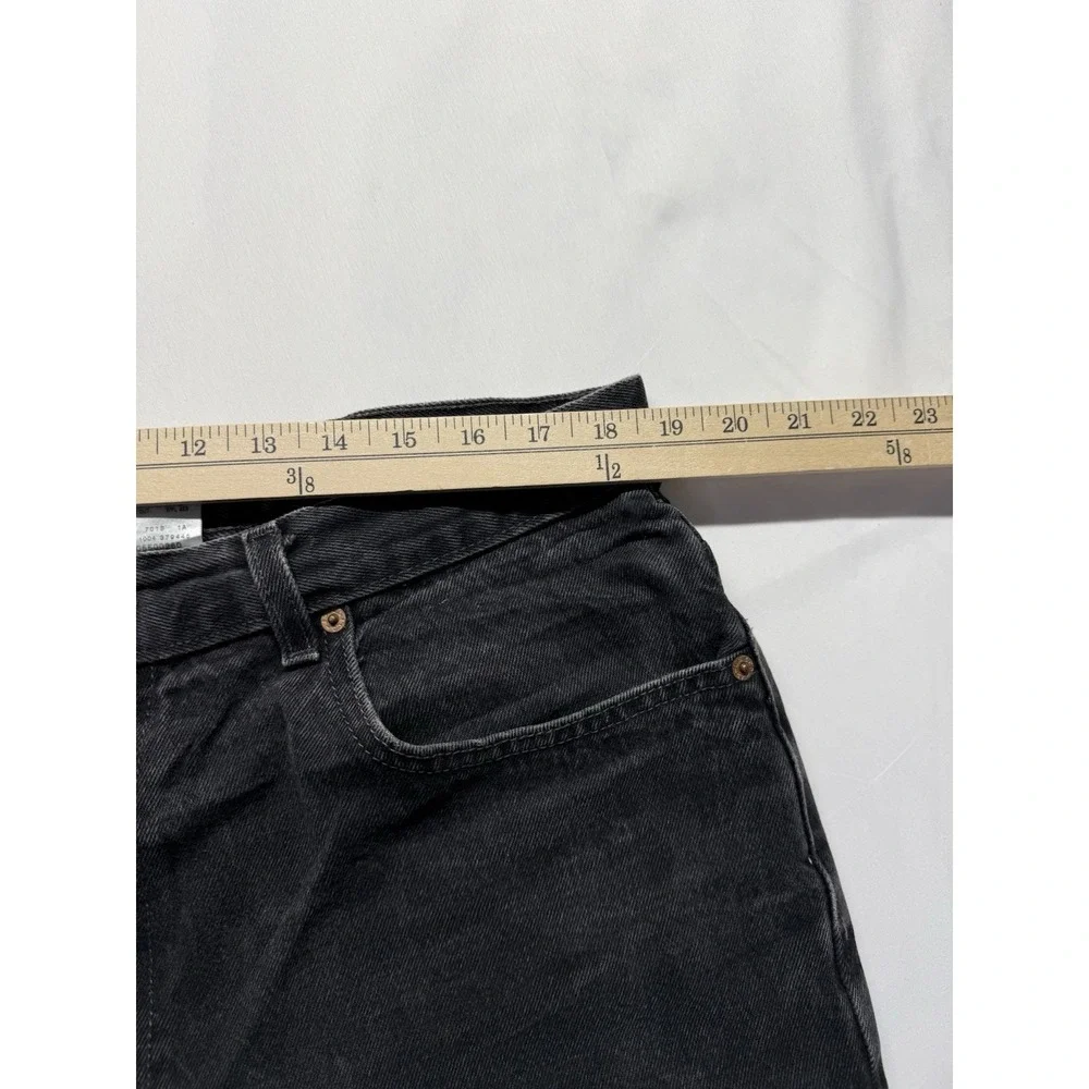 Levis 550 Black denim Jeans‎ Mens 38x30 Relaxed fit Distressed Fray Casual Pant